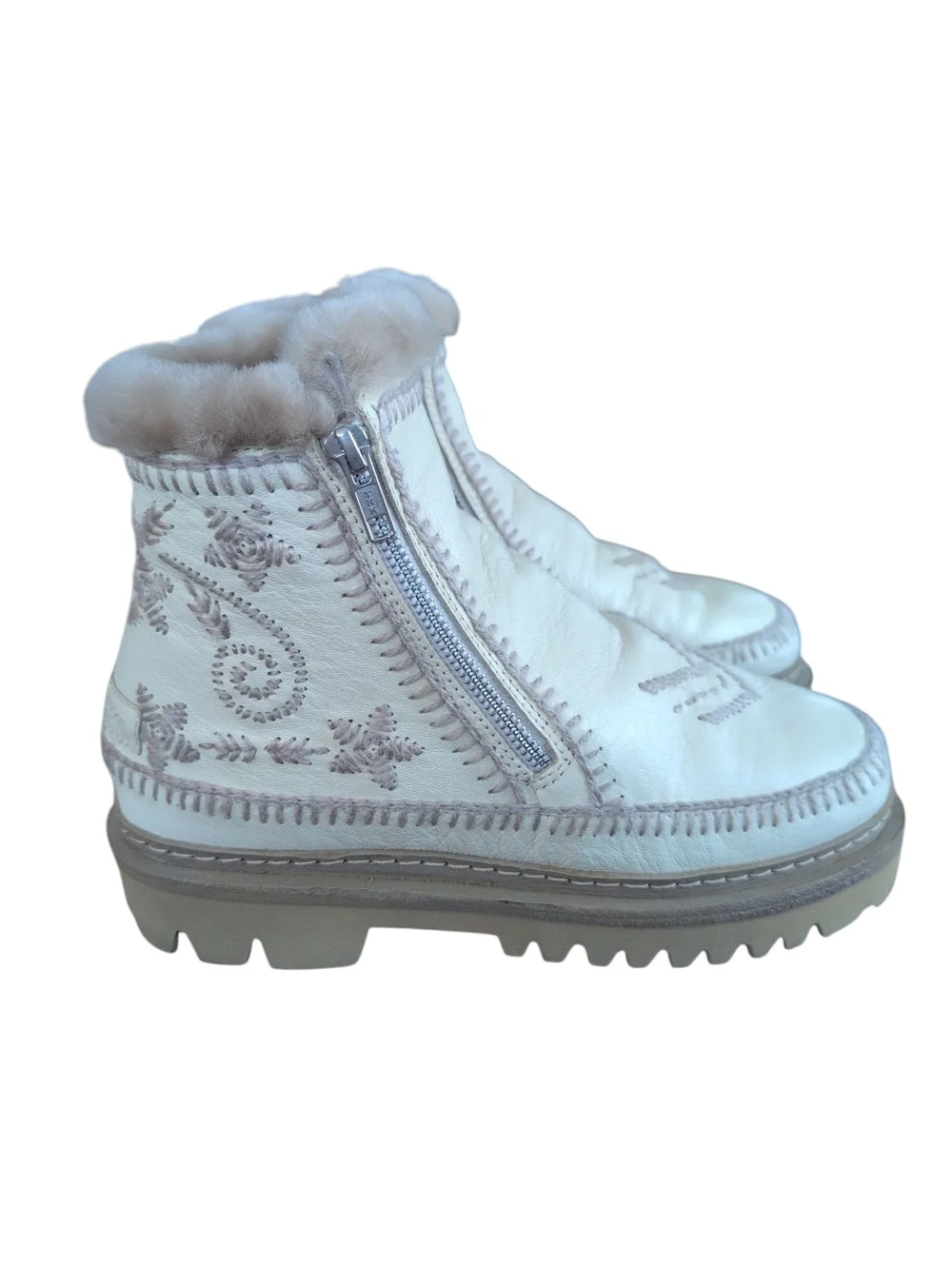 Setsu 3.0. Paisley Ankle Boot Buttermilk Leather Wheat - Picture 2 of 6